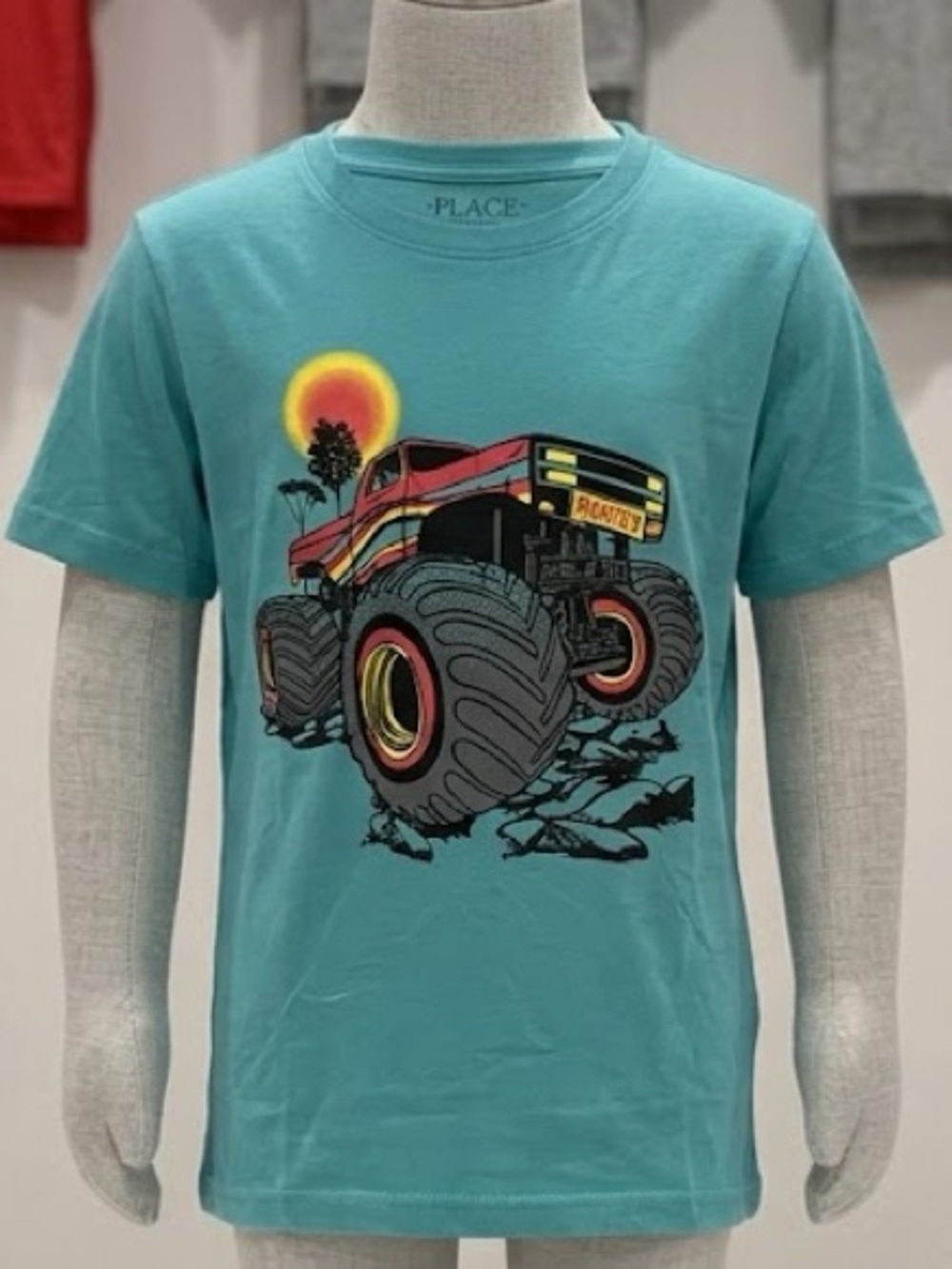 The Children's Place Teal Monster Truck Graphic Tee XL